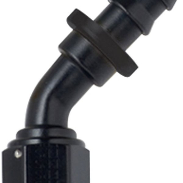 Hose Fitting #12 45 Deg Push Lock Black